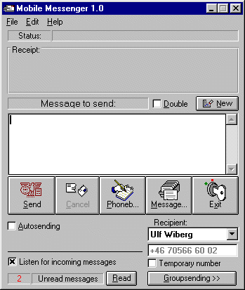 Mobile Messenger Screenshot